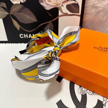 Fortok Hermes Bow Headband White and Yellow