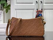 Fortok Louis Vuitton Liv Pochette Bag Brown Monogram Empreinte Leather M11916 24x14x6.5cm   - 5
