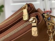 Fortok Louis Vuitton Liv Pochette Bag Brown Monogram Empreinte Leather M11916 24x14x6.5cm   - 4