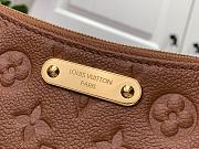 Fortok Louis Vuitton Liv Pochette Bag Brown Monogram Empreinte Leather M11916 24x14x6.5cm   - 3