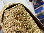 Fortok Louis Vuitton Twist West Raffia Bag Natural & Tan M25030 23.5x12x7cm - 5