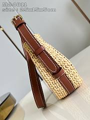 Fortok Louis Vuitton Croissant MM Raffia Bag Natural & Tan M24811 25x15x5cm - 6