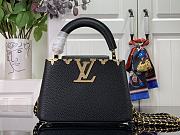 Fortok Louis Vuitton Capucines Nano Bag Black M24583 21x14x8cm  - 1