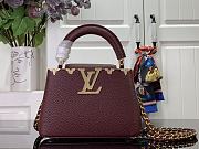 Fortok Louis Vuitton Capucines Nano Bag Burgundy M24583 21x14x8cm - 1