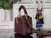 Fortok Louis Vuitton Capucines Nano Bag Burgundy M24583 21x14x8cm - 5