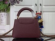 Fortok Louis Vuitton Capucines Nano Bag Burgundy M24583 21x14x8cm - 4