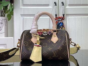 Fortok Louis Vuitton Speedy 18 Handbag Brown M24598 18x12x10cm