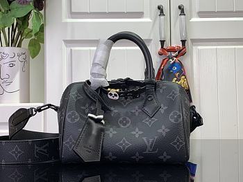 Fortok Louis Vuitton Speedy 18 Handbag Black M24598 18x12x10cm