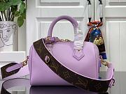 Fortok Louis Vuitton Speedy 18 Handbag Purple M24598 18x12x10cm - 6