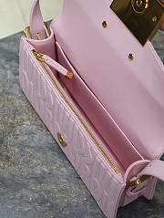 Fortok Dior Pale Pink Quilted Miss Dior Allover Calfskin Bag 22x11x6cm - 6