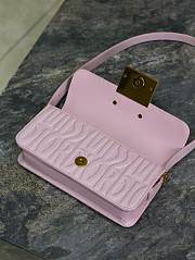 Fortok Dior Pale Pink Quilted Miss Dior Allover Calfskin Bag 22x11x6cm - 3