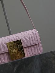 Fortok Dior Pale Pink Quilted Miss Dior Allover Calfskin Bag 22x11x6cm - 4