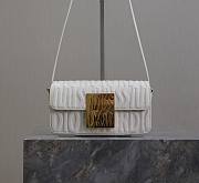 Fortok Dior White Quilted Miss Dior Allover Calfskin Bag 22x11x6cm - 1