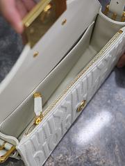 Fortok Dior White Quilted Miss Dior Allover Calfskin Bag 22x11x6cm - 2