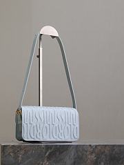 Fortok Dior Pale Blue Quilted Miss Dior Allover Calfskin Bag 22x11x6cm - 6