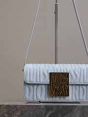 Fortok Dior Pale Blue Quilted Miss Dior Allover Calfskin Bag 22x11x6cm - 5