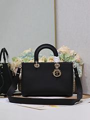 Fortok Dior Lady D-Sire My ABCdior Medium Tote Bag Black 30x20x13cm - 1