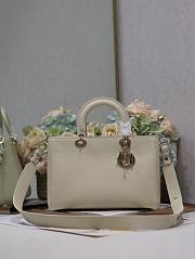 Fortok Dior Lady D-Sire My ABCdior Medium Tote Bag White 30x20x13cm - 1