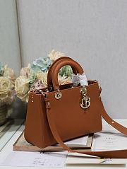 Fortok Dior Lady D-Sire My ABCdior Medium Tote Bag Brown 30x20x13cm - 5