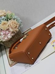 Fortok Dior Lady D-Sire My ABCdior Medium Tote Bag Brown 30x20x13cm - 4