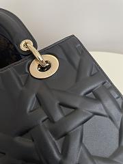 Fortok Dior Lady Dior Bag Black Graphic Cannage Calfskin 24x11x20cm - 4