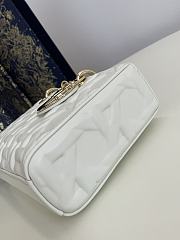 Fortok Dior Lady D-Joy White Graphic Cannage Calfskin 26x6x14cm - 5