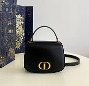 Fortok Dior Medium 30 Montaigne Avenue Top Handle Bag Black Ribbed Calfskin 19x8x12cm  - 1