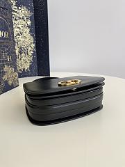 Fortok Dior Medium 30 Montaigne Avenue Top Handle Bag Black Ribbed Calfskin 19x8x12cm  - 6