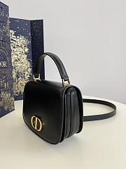 Fortok Dior Medium 30 Montaigne Avenue Top Handle Bag Black Ribbed Calfskin 19x8x12cm  - 4
