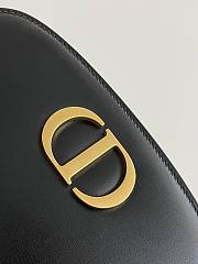 Fortok Dior Medium 30 Montaigne Avenue Top Handle Bag Black Ribbed Calfskin 19x8x12cm  - 2