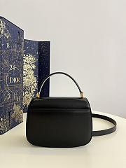 Fortok Dior Medium 30 Montaigne Avenue Top Handle Bag Black Ribbed Calfskin 19x8x12cm  - 3