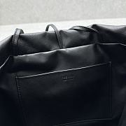 Fortok The Row Pim Leather Tote Bag Black 28x30x9cm - 2