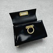 Fortok Salvatore Ferragamo Iconic Black Leather Mini Bag 21×8×12cm - 6