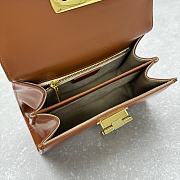Fortok Salvatore Ferragamo Iconic Brown Leather Mini Bag 21×8×12cm - 5