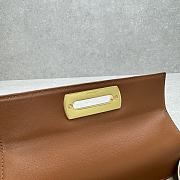 Fortok Salvatore Ferragamo Iconic Brown Leather Mini Bag 21×8×12cm - 3