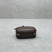 Fortok MiuMiu Arcadie Leather Mini Bag Dark Brown 10.5x4.5×7.5cm - 5