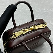 Fortok MiuMiu Arcadie Leather Mini Bag Dark Brown 10.5x4.5×7.5cm - 2