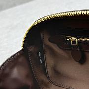 Fortok MiuMiu Arcadie Leather Bag Dark Brown 27×9×12cm - 3