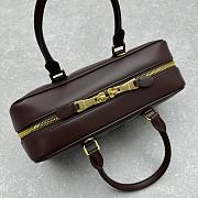 Fortok MiuMiu Arcadie Leather Bag Dark Brown 27×9×12cm - 4