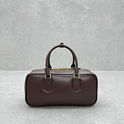 Fortok MiuMiu Arcadie Leather Bag Dark Brown 27×9×12cm - 6