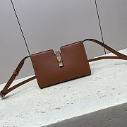 Fortok Celine 16 Strap Pochette In Supple Calfskin Bag Tan 18x12x3.5cm - 1