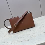 Fortok Celine 16 Strap Pochette In Supple Calfskin Bag Tan 18x12x3.5cm - 5