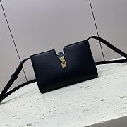 Fortok Celine 16 Strap Pochette In Supple Calfskin Bag Black 18x12x3.5cm - 1