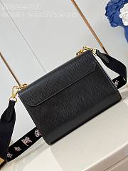 Fortok Louis Vuitton Twist Shadow Monogram Shoulder Strap Bag Black M23389 23x17x9.5cm - 4