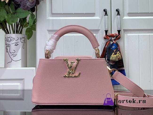Fortok Louis Vuitton Capucines East-West Mini Bag Pink M24671 22x12x8cm - 1