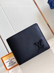 Fortok Louis Vuitton Aerogram Multiple Wallet Black M69829 11.5x9x1.5cm - 4