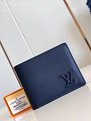 Fortok Louis Vuitton Aerogram Multiple Wallet Dark Blue M69829 11.5x9x1.5cm - 1