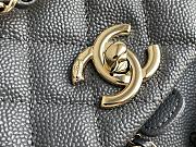 Fortok Chanel Small Backpack Grained Calfskin & Gold-Tone Metal Grey 20.5x20x11.5cm - 2