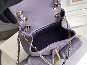 Fortok Chanel Small Backpack Grained Calfskin & Gold-Tone Metal Purple 20.5x20x11.5cm - 3