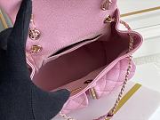 Fortok Chanel Small Backpack Grained Calfskin & Gold-Tone Metal Pink 20.5x20x11.5cm - 4